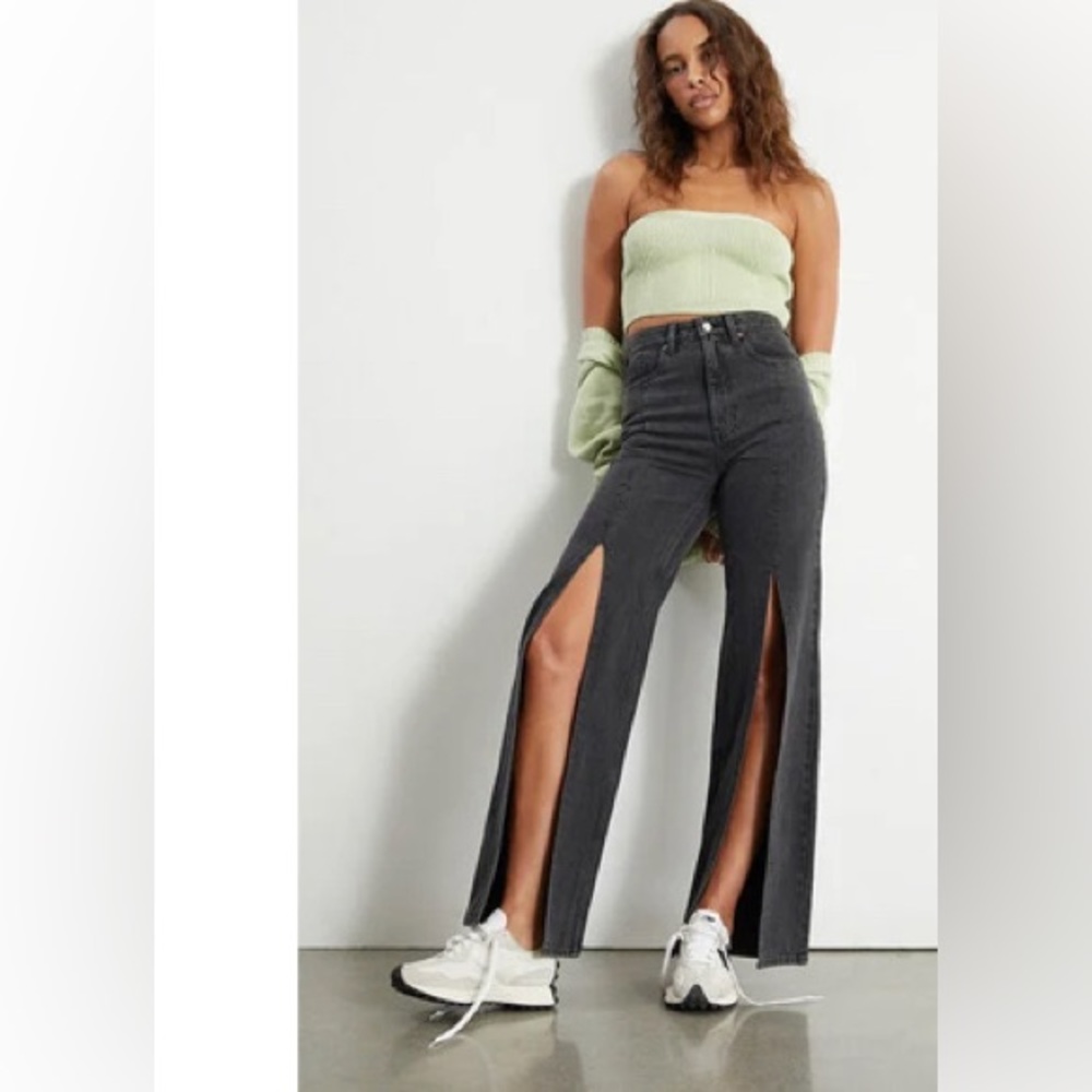 PacSun high slit denim pants 22 NEW